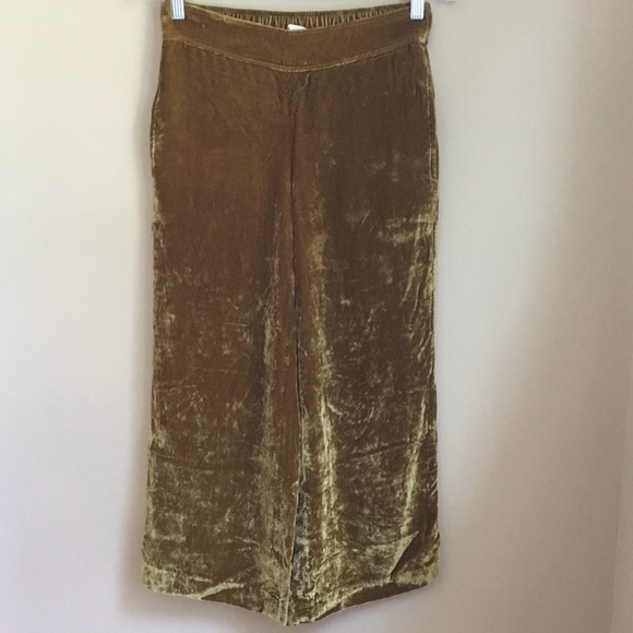 Madewell Pull On Velvet Pants Vintage Gold - Picture 4 of 10